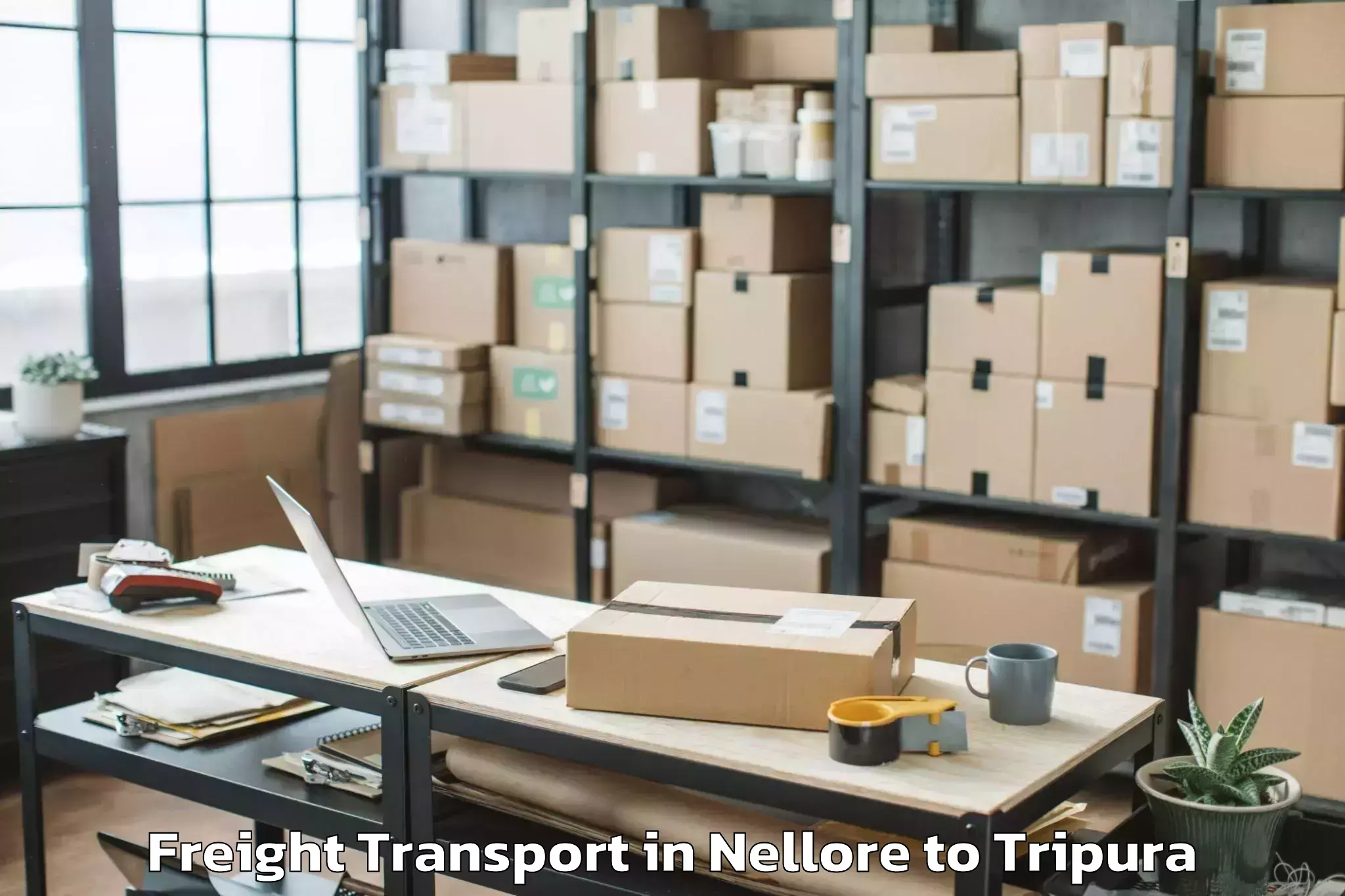 Hassle-Free Nellore to Gournagar Freight Transport